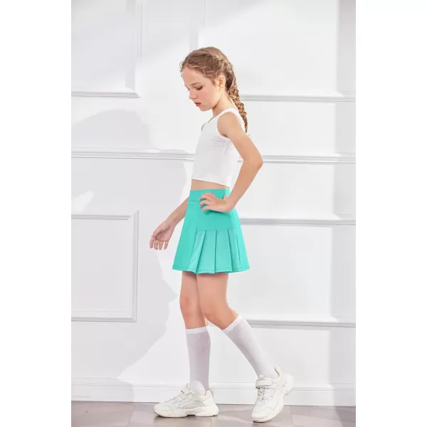 Arshiner Girl's Sport Skirts with Shorts Athletic Pleated Skort Colorful Performance Skorts