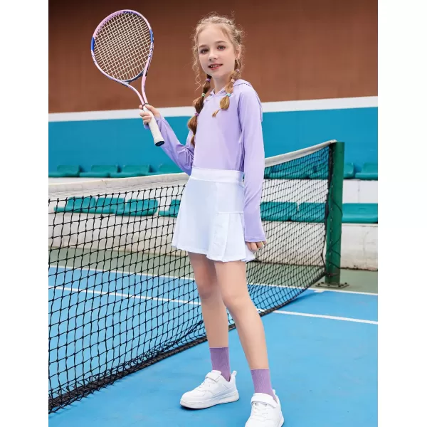 Arshiner Girl's Sport Skirts with Shorts Athletic Pleated Skort Colorful Performance Skorts