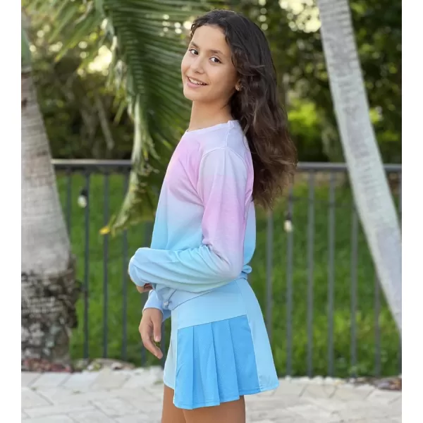 Arshiner Girl's Sport Skirts with Shorts Athletic Pleated Skort Colorful Performance Skorts