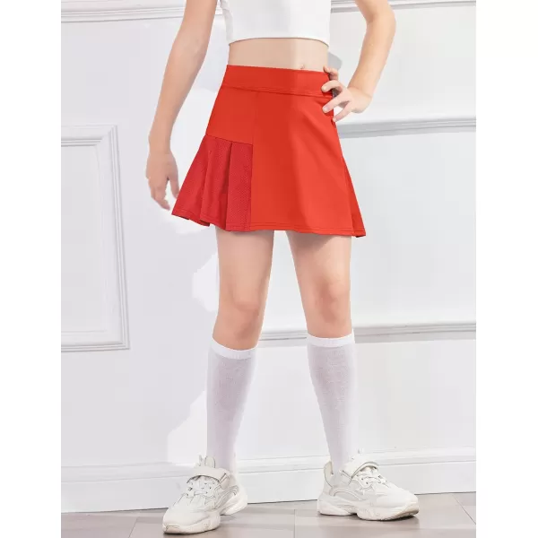 Arshiner Girl's Sport Skirts with Shorts Athletic Pleated Skort Colorful Performance Skorts