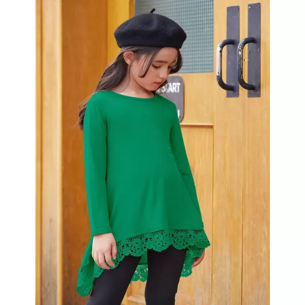 Arshiner Girls Tunic Tops Casual Basic Loose Soft Swing Pullover Long Blouse T-Shirt Tee