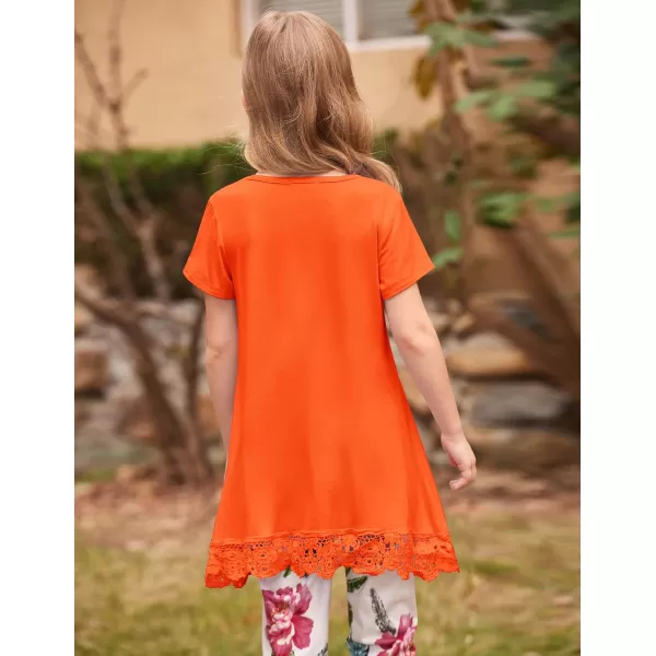 Arshiner Girls Tunic Tops Casual Basic Loose Soft Swing Pullover Long Blouse T-Shirt Tee