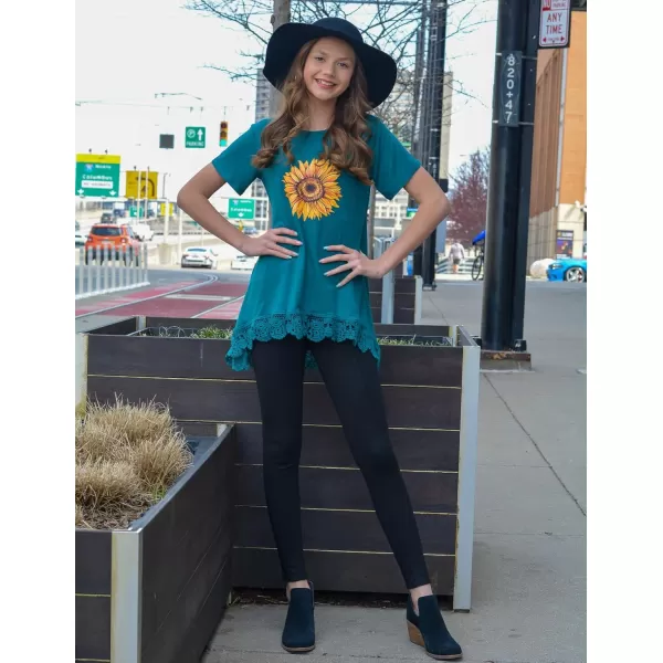 Arshiner Girls Tunic Tops Casual Basic Loose Soft Swing Pullover Long Blouse T-Shirt Tee