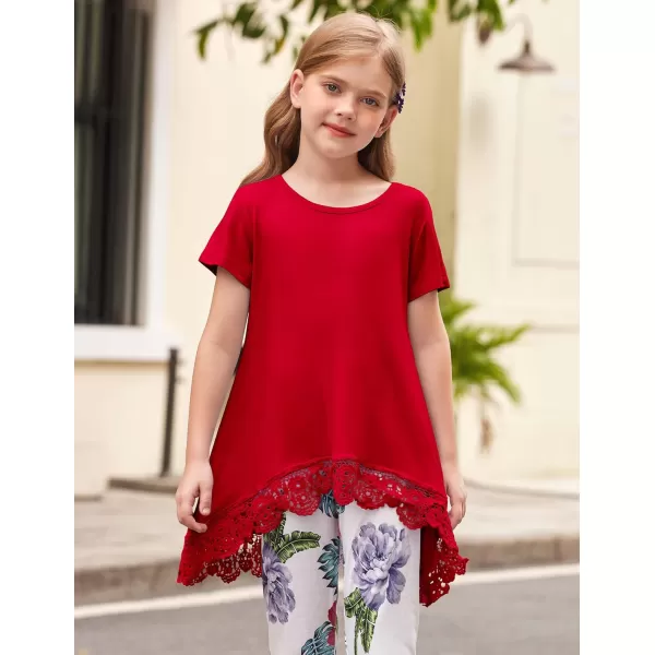 Arshiner Girls Tunic Tops Casual Basic Loose Soft Swing Pullover Long Blouse T-Shirt Tee