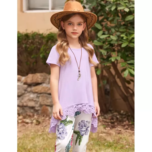 Arshiner Girls Tunic Tops Casual Basic Loose Soft Swing Pullover Long Blouse T-Shirt Tee