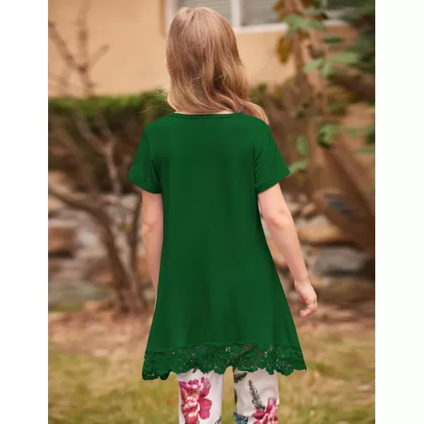 Arshiner Girls Tunic Tops Casual Basic Loose Soft Swing Pullover Long Blouse T-Shirt Tee