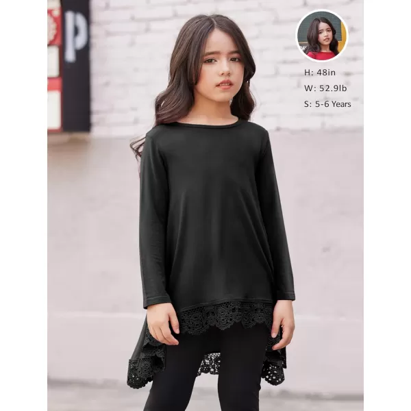 Arshiner Girls Tunic Tops Casual Basic Loose Soft Swing Pullover Long Blouse T-Shirt Tee