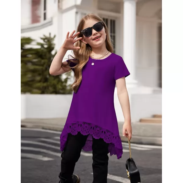 Arshiner Girls Tunic Tops Casual Basic Loose Soft Swing Pullover Long Blouse T-Shirt Tee