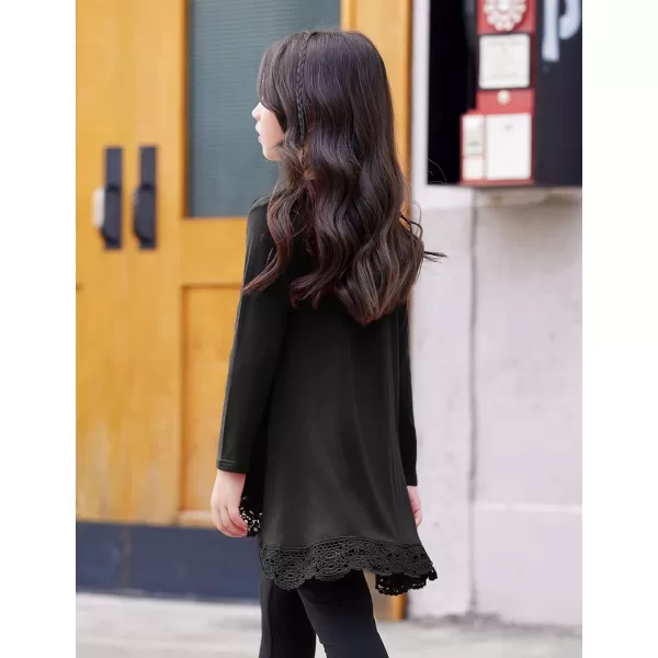 Arshiner Girls Tunic Tops Casual Basic Loose Soft Swing Pullover Long Blouse T-Shirt Tee