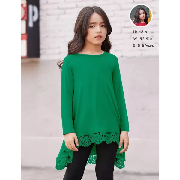 Arshiner Girls Tunic Tops Casual Basic Loose Soft Swing Pullover Long Blouse T-Shirt Tee