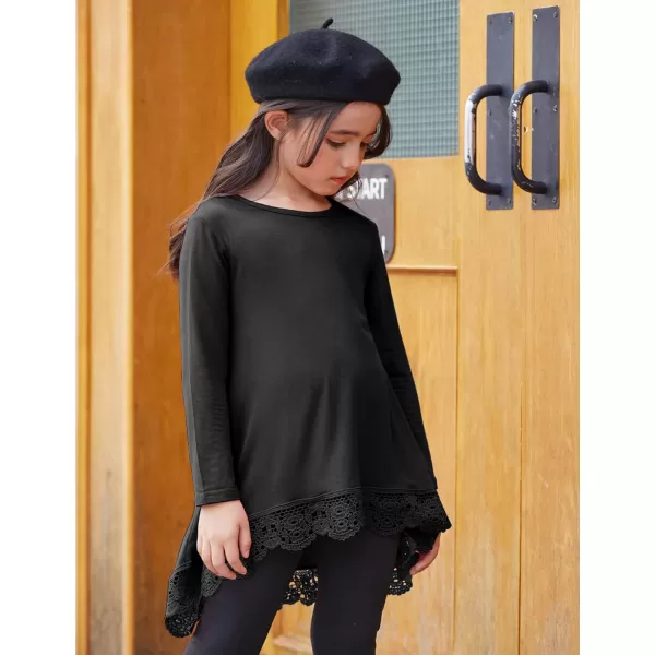 Arshiner Girls Tunic Tops Casual Basic Loose Soft Swing Pullover Long Blouse T-Shirt Tee