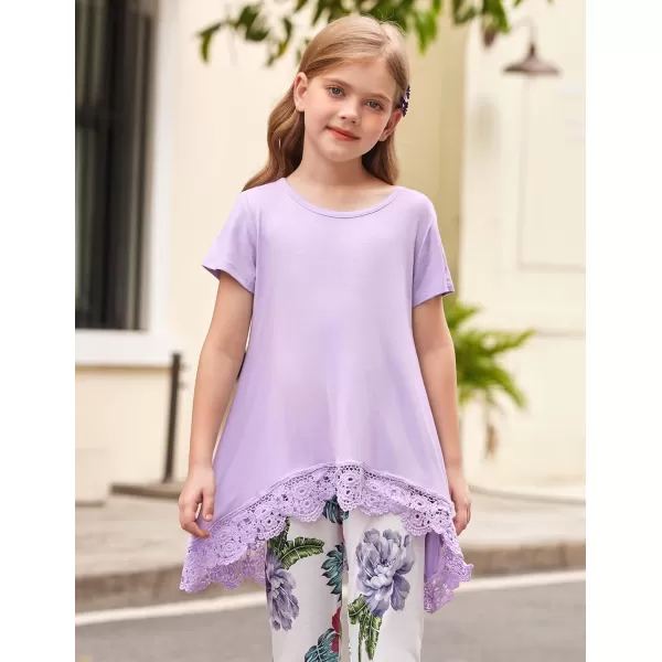 Arshiner Girls Tunic Tops Casual Basic Loose Soft Swing Pullover Long Blouse T-Shirt Tee