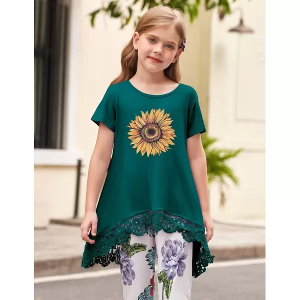 Arshiner Girls Tunic Tops Casual Basic Loose Soft Swing Pullover Long Blouse T-Shirt Tee