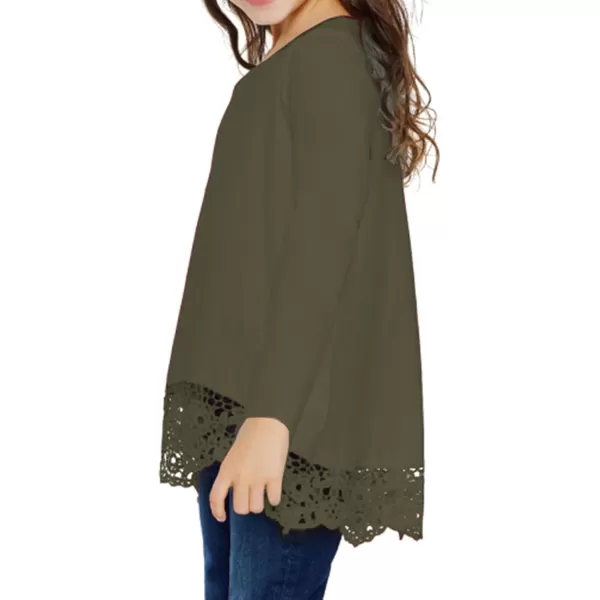 Arshiner Girls Tunic Tops Casual Basic Loose Soft Swing Pullover Long Blouse T-Shirt Tee