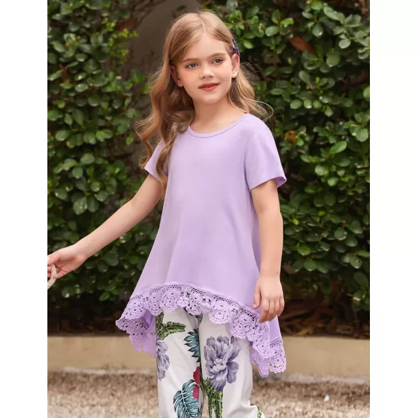 Arshiner Girls Tunic Tops Casual Basic Loose Soft Swing Pullover Long Blouse T-Shirt Tee