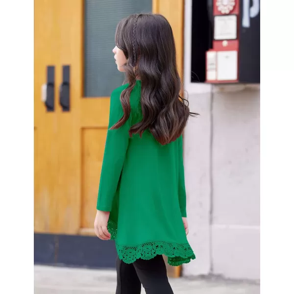 Arshiner Girls Tunic Tops Casual Basic Loose Soft Swing Pullover Long Blouse T-Shirt Tee