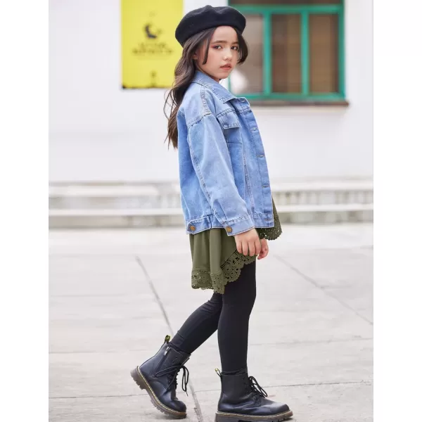 Arshiner Girls Tunic Tops Casual Basic Loose Soft Swing Pullover Long Blouse T-Shirt Tee