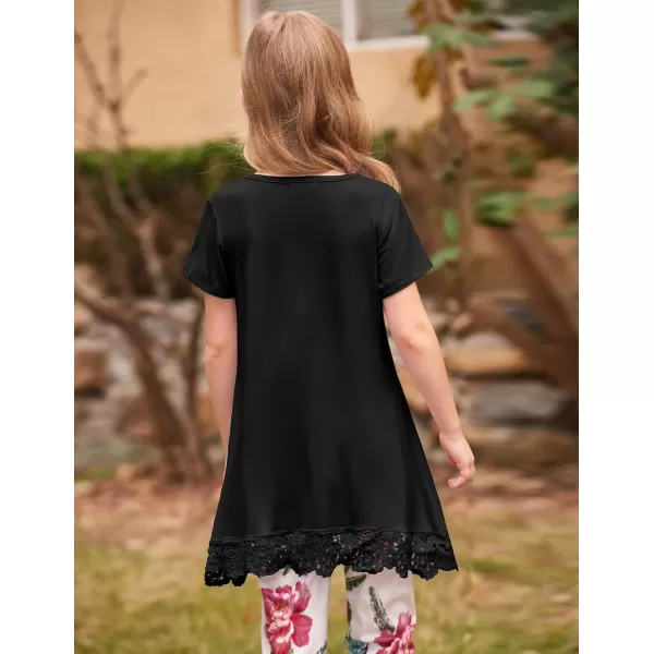 Arshiner Girls Tunic Tops Casual Basic Loose Soft Swing Pullover Long Blouse T-Shirt Tee