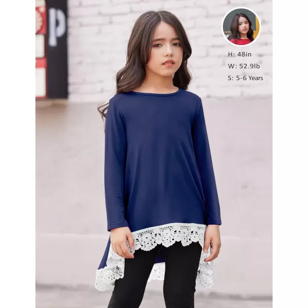 Arshiner Girls Tunic Tops Casual Basic Loose Soft Swing Pullover Long Blouse T-Shirt Tee