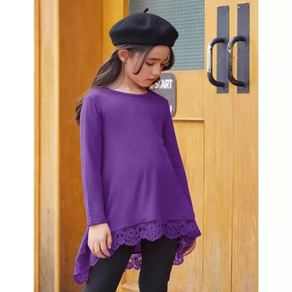 Arshiner Girls Tunic Tops Casual Basic Loose Soft Swing Pullover Long Blouse T-Shirt Tee