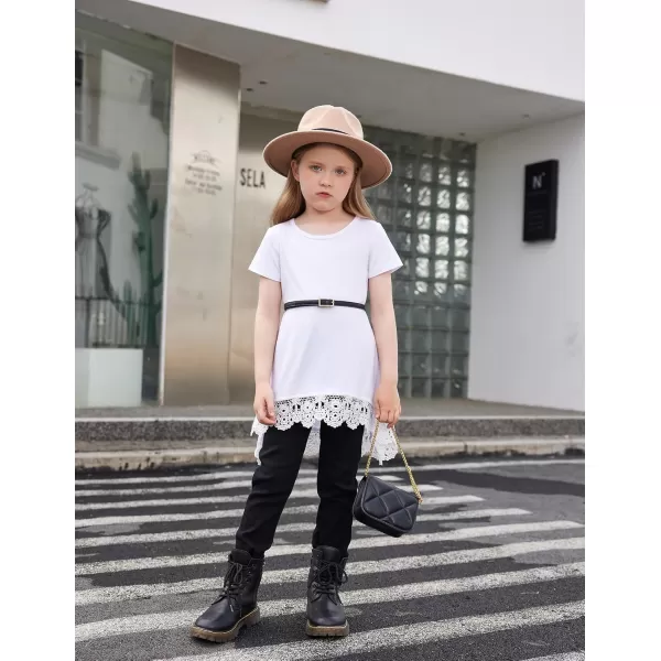 Arshiner Girls Tunic Tops Casual Basic Loose Soft Swing Pullover Long Blouse T-Shirt Tee