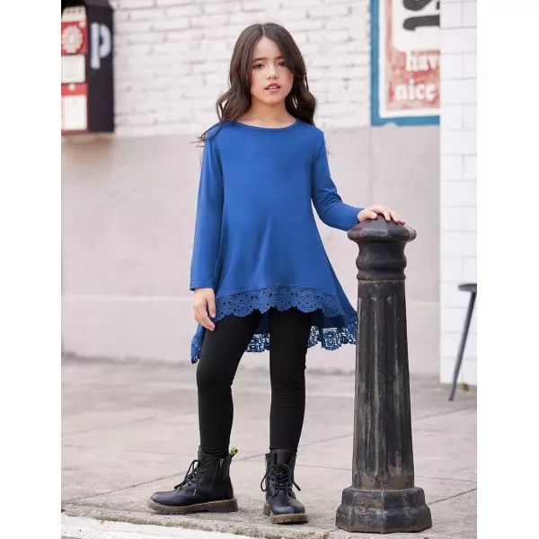 Arshiner Girls Tunic Tops Casual Basic Loose Soft Swing Pullover Long Blouse T-Shirt Tee
