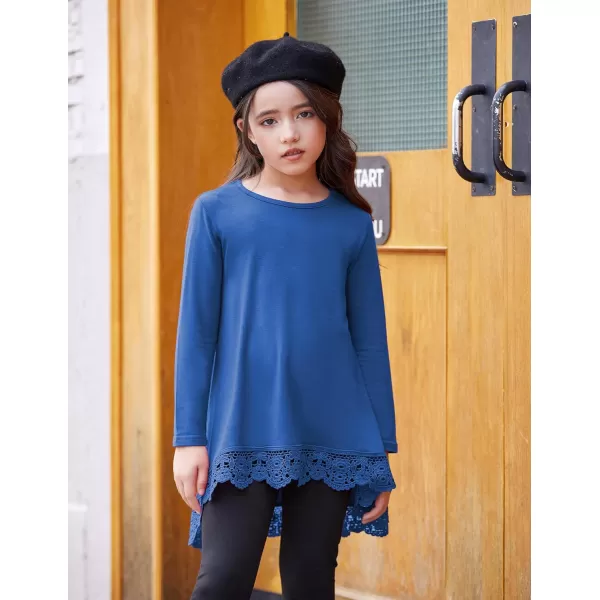 Arshiner Girls Tunic Tops Casual Basic Loose Soft Swing Pullover Long Blouse T-Shirt Tee