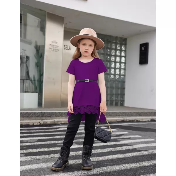 Arshiner Girls Tunic Tops Casual Basic Loose Soft Swing Pullover Long Blouse T-Shirt Tee