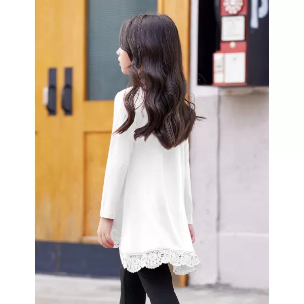 Arshiner Girls Tunic Tops Casual Basic Loose Soft Swing Pullover Long Blouse T-Shirt Tee