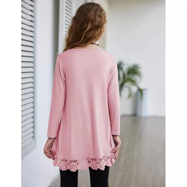Arshiner Girls Tunic Tops Casual Basic Loose Soft Swing Pullover Long Blouse T-Shirt Tee