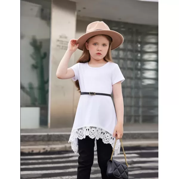 Arshiner Girls Tunic Tops Casual Basic Loose Soft Swing Pullover Long Blouse T-Shirt Tee