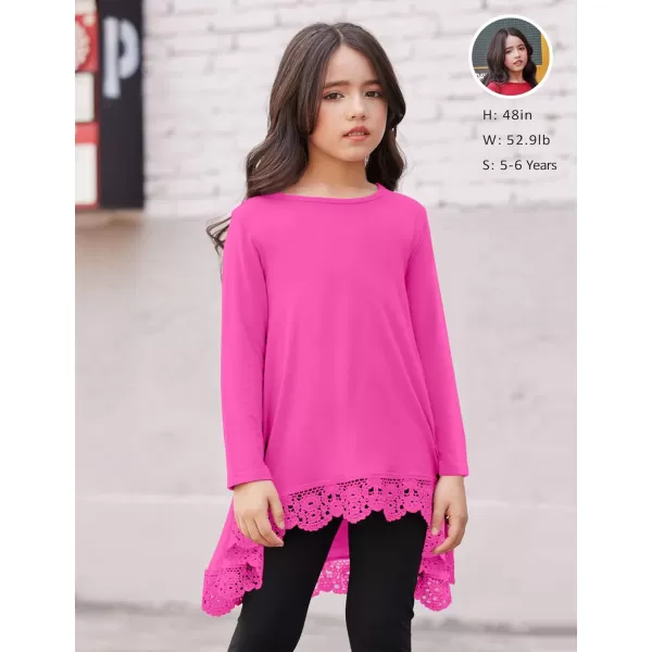 Arshiner Girls Tunic Tops Casual Basic Loose Soft Swing Pullover Long Blouse T-Shirt Tee