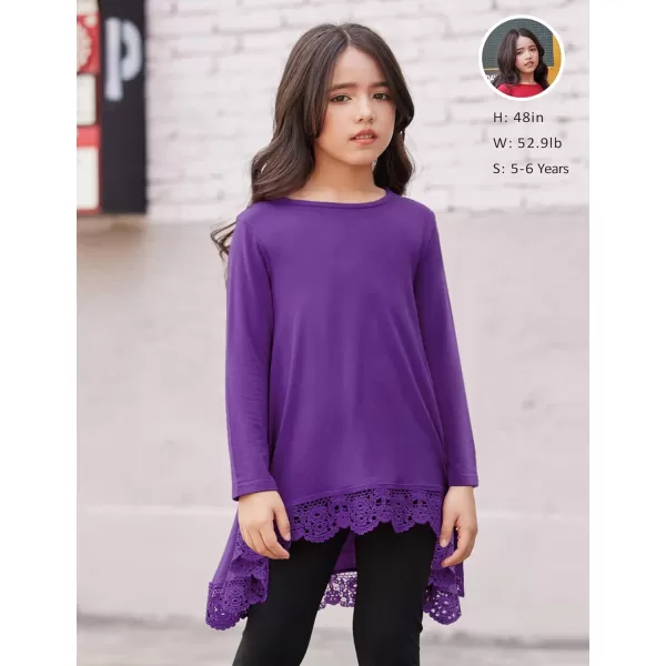 Arshiner Girls Tunic Tops Casual Basic Loose Soft Swing Pullover Long Blouse T-Shirt Tee