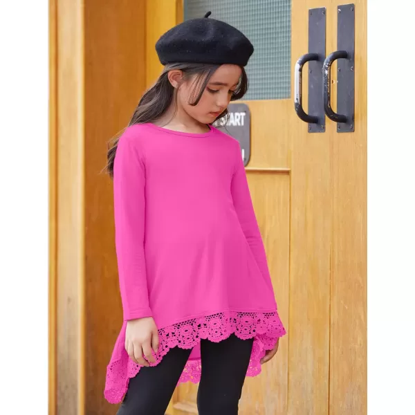 Arshiner Girls Tunic Tops Casual Basic Loose Soft Swing Pullover Long Blouse T-Shirt Tee