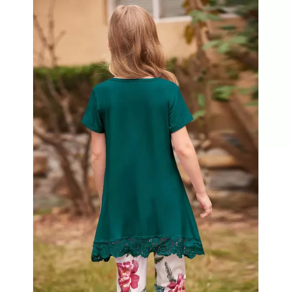 Arshiner Girls Tunic Tops Casual Basic Loose Soft Swing Pullover Long Blouse T-Shirt Tee