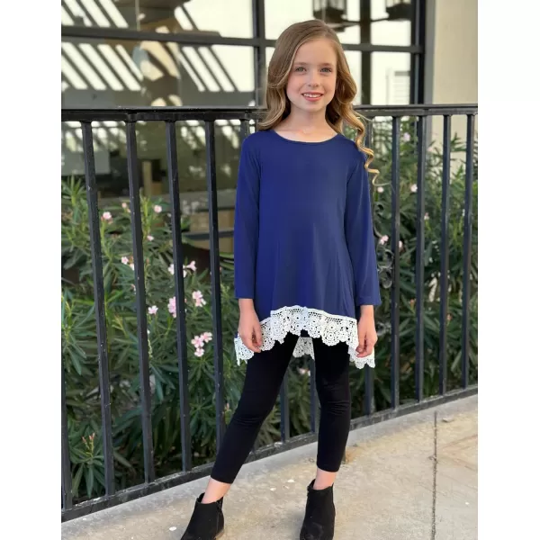 Arshiner Girls Tunic Tops Casual Basic Loose Soft Swing Pullover Long Blouse T-Shirt Tee