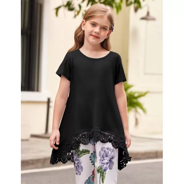 Arshiner Girls Tunic Tops Casual Basic Loose Soft Swing Pullover Long Blouse T-Shirt Tee