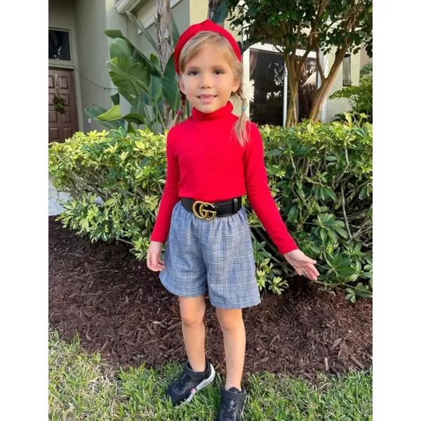 Arshiner Girls Turtleneck Sweater Kids Casual Long Sleeve Knit Pullover Tops
