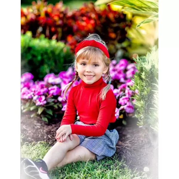 Arshiner Girls Turtleneck Sweater Kids Casual Long Sleeve Knit Pullover Tops
