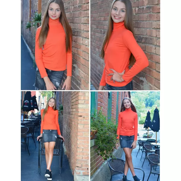 Arshiner Girls Turtleneck Sweater Kids Casual Long Sleeve Knit Pullover Tops