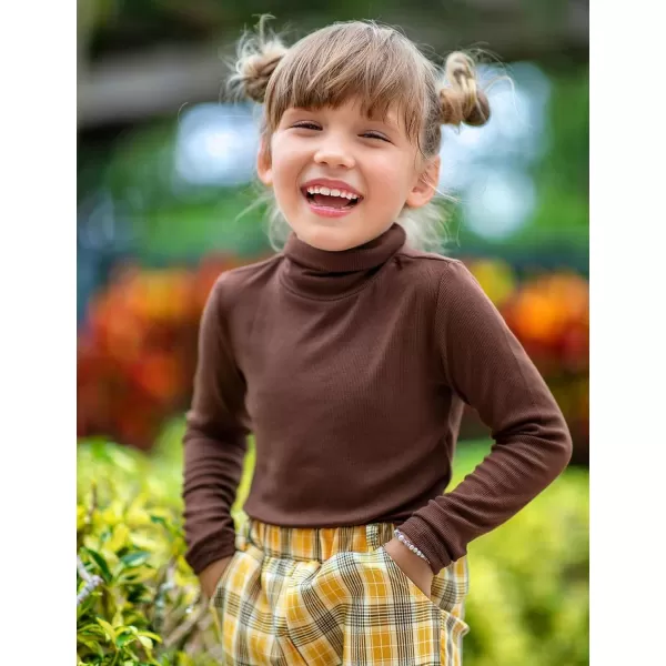 Arshiner Girls Turtleneck Sweater Kids Casual Long Sleeve Knit Pullover Tops