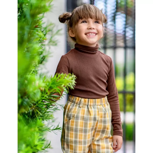 Arshiner Girls Turtleneck Sweater Kids Casual Long Sleeve Knit Pullover Tops
