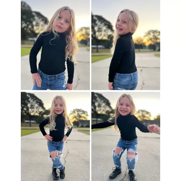 Arshiner Girls Turtleneck Sweater Kids Casual Long Sleeve Knit Pullover Tops