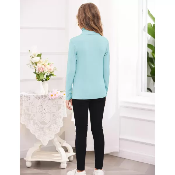 Arshiner Girls Turtleneck Sweater Kids Casual Long Sleeve Knit Pullover Tops