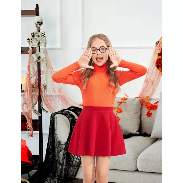 Arshiner Girls Turtleneck Sweater Kids Casual Long Sleeve Knit Pullover Tops