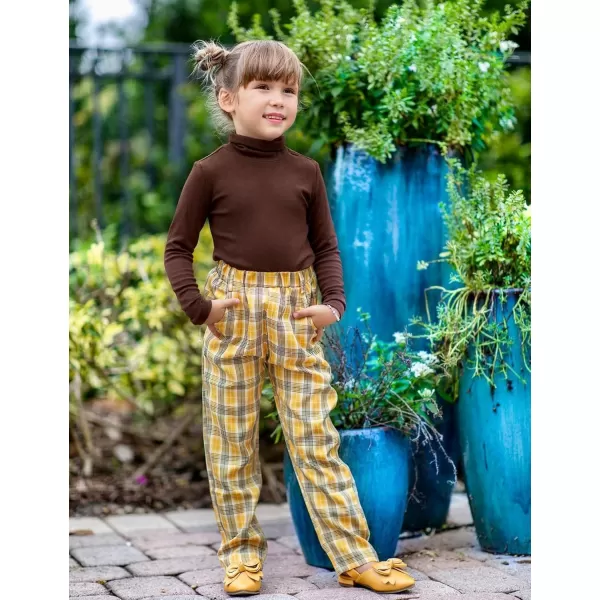 Arshiner Girls Turtleneck Sweater Kids Casual Long Sleeve Knit Pullover Tops