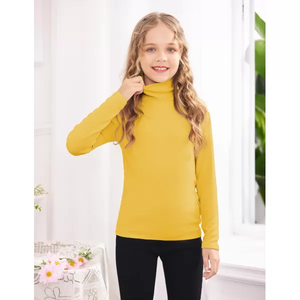 Arshiner Girls Turtleneck Sweater Kids Casual Long Sleeve Knit Pullover Tops