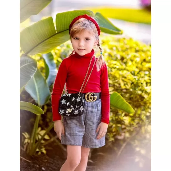 Arshiner Girls Turtleneck Sweater Kids Casual Long Sleeve Knit Pullover Tops