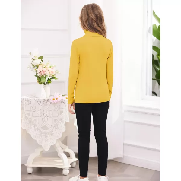 Arshiner Girls Turtleneck Sweater Kids Casual Long Sleeve Knit Pullover Tops