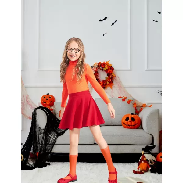 Arshiner Girls Turtleneck Sweater Kids Casual Long Sleeve Knit Pullover Tops